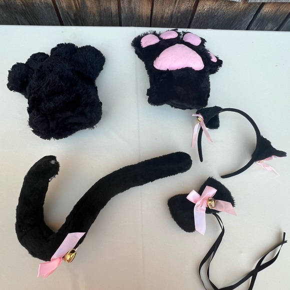 5-Piece Cat Cosplay Costume Set –  Gothic Neko Anime Role Play - Picture 9 of 10